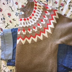 Tan Fair Isle Sweater
